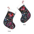 thumbnail image 3 of Daiia Paisley Print Christmas Stocking，18"Large Knitted Xmas Stocking for Kids, Family Stocking for Fireplace Christmas Holiday Party Decoration, 3 of 7