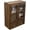 Burnt Wood Color, variant on Rustic Vintage Mini Wood Counter Top Cabinet,Display Case with Organic Glass Door,Wall Storage Cabinet, That Sits on Countertop-Floating Shelf Organization12 x4.7"x14"(Blue)