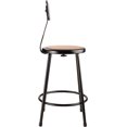 thumbnail image 3 of (Pack of 2) NPS 24" Heavy Duty Steel Stool With Backrest, Black, 3 of 3