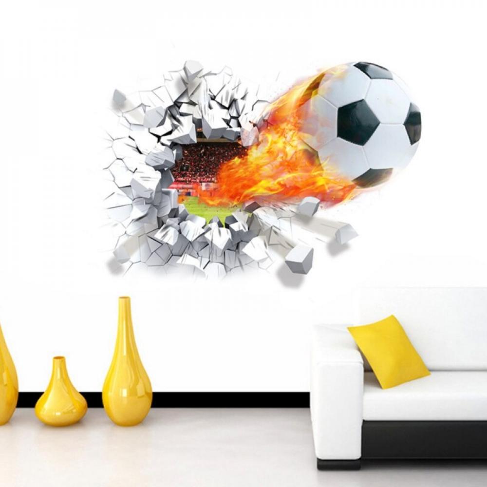 Details about / Balls Wall Stickers Footballs Soccer Wall Art Stickers Home Decoration 10 Pcs