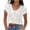White, variant on Women's Casual V-Neck Short Sleeve Top Loose Cropped Hollow Out Bow Tie Blouse Spring Summer Fashion Crop Top Party Vacation Shirt, Beige S