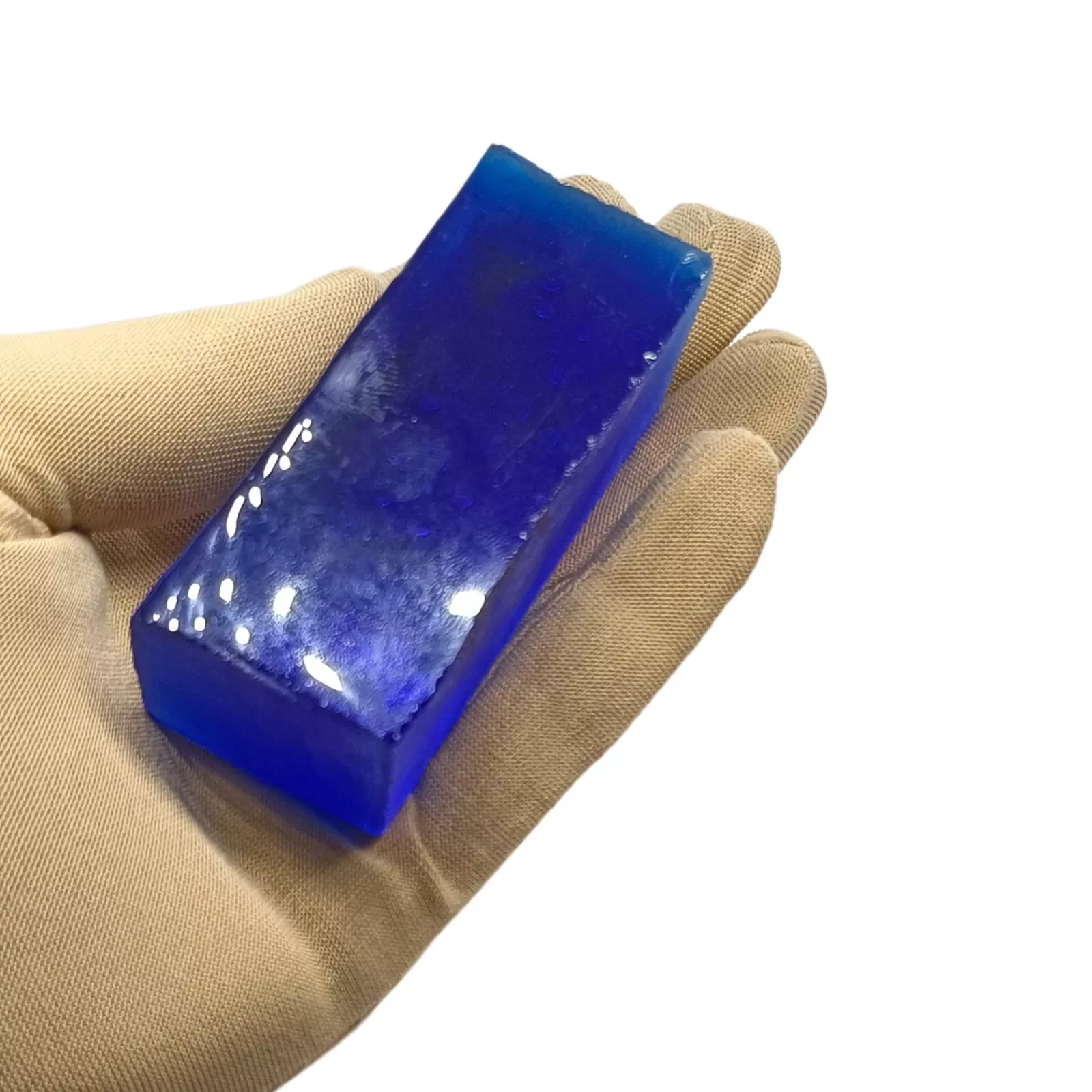 645 Ct Lab-Grown Blue Sapphire Nano Crystal Raw Gemstone for Jewelry Making