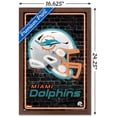 thumbnail image 2 of NFL Miami Dolphins - Neon Helmet 23 Wall Poster, 14.725" x 22.375" Framed, 2 of 9