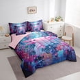 thumbnail image 3 of Feelyou Kawaii Pink Axolotl Twin Bedding Sets 7-Piece, Coral Sealife Bedding Comforter Set, 3 of 8