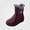 Wine, variant on WAVSUF Women's Flat Wide Width Boots Round Toe Anti Slip Warm Soft Sole Winter Daily Snow Boots Black Size 6