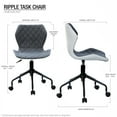 thumbnail image 6 of Modern Home Ripple Mid-Back Office Task Chair - White/Black, 6 of 7