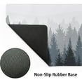 thumbnail image 4 of Misty Forest Desk Pad Protector - Large Gray Grey Blue Tree Gaming Mouse Pad 35.4×15.7 inch, Nature Mountain Woodland Desk Writing Pad with Non-Slip Rubber Base for Home Office Work Accessories, 4 of 7