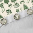 thumbnail image 4 of Manfei Pine Kitchen Curtains Holiday Black Out Curtains Pack of 2 (42x63 Each), 4 of 6