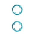 thumbnail image 2 of Advancent Prácticos platos y bielas estrechos y anchos 104BCD 32T 4 agujeros piezas de placa de anillo de cadena única accesorios de bicicleta Azul 38T 2piezas, 2 of 6