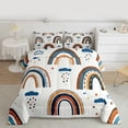 thumbnail image 2 of Homewish Cute Rainbow 3-Piece Full Size Comforter Sets For Children Teens Girls,Dreamy Princess Bedding Comforter Set,Kawaii Cartoon Lightweight Bedding Sets,Super Cozy Room Decor,Reversible, 2 of 8