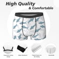 thumbnail image 2 of Men's Boxer Briefs, Classic Cartoon Cute Shark Soft Comfy Mens Underwear Boxer Briefs Breathable With Widen Waist, 2 of 7