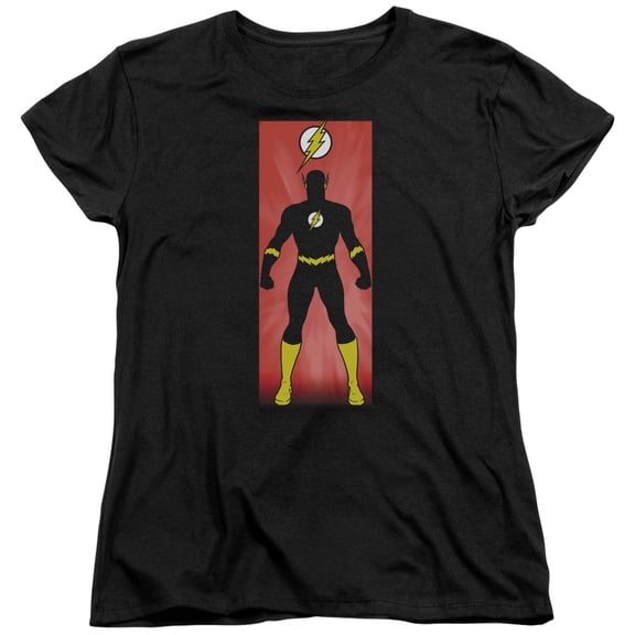 JLA Justice League Flash Block S/S Women's T-Shirt Black