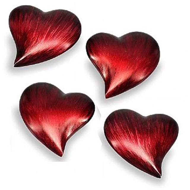 Modern Day Accents 3261 Corazon Small Heart Paperweight Set of 4
