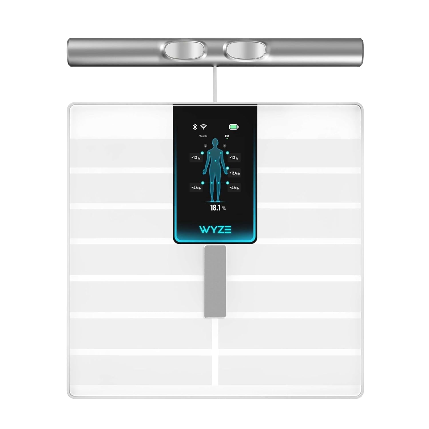 Wyze Scale Ultra BodyScan Smart Scale with Handle – Wi-Fi & Bluetooth Body Composition Scale for Weight, BMI, Body Fat, Muscle Mass, and Segmental Measurement, White
