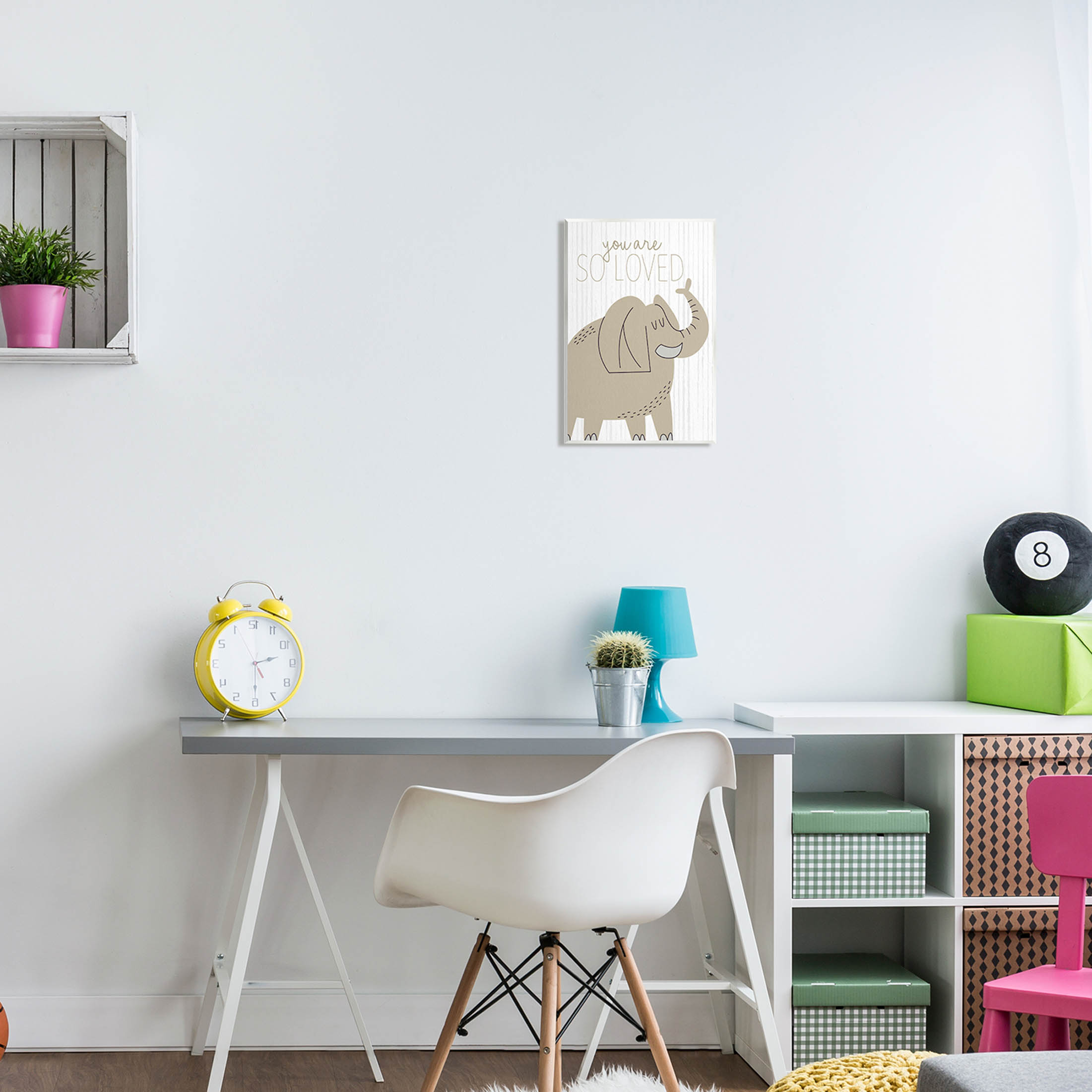 Stupell Industries You Are So Loved Elephant Graphic Art Unframed Art Print Wall Art, Design by Kim Allen