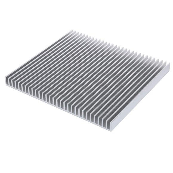 Awxlumv Disipador de calor de aluminio LED grande 200 x 220 x 18 mm / 7,87 x 8,66 x 0,7 pulgadas Enfriador Placa de disipador de calor de 30 aletas