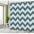 thumbnail image 4 of Ambesonne Shapes Shower Curtain, Chevron Pattern Geometric, 69"Wx84"L, Dark Teal, 4 of 4