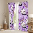 thumbnail image 3 of Erosebridal Girls Sport Baseball Blackout Curtains Set of 2 (52x84 Each),Ball Gamer Window Curtains for Kids Teens,Luxury Bedroom Decor, 3 of 6