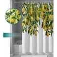 thumbnail image 6 of Lemon Tree Summer Shower Curtain, Yellow Green Shower Curtain Set with Hooks, Spring Summer Waterproof Fabric Shower Curtains for Bathroom Decor, 72x72 Inch Bath Curtain, 6 of 6