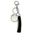 thumbnail image 4 of Wizard of Oz Wicked Witch Character Chrome Plated Metal Round Leather Tassel Keychain, 4 of 5