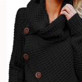 thumbnail image 2 of Winter Loose Turtleneck Sweater Long Sleeves Button Casual Pullover For Women, 2 of 4