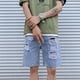 thumbnail image 3 of Pantalones Cortos De Mezclilla Rasgados De Moda Para Hombres, 3 of 7