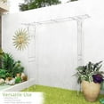 thumbnail image 5 of WYDK Garden Arbor, Arch Archway for Wedding Ceremony Party, Steel Garden Trellis for Plant Climbing, Christmas Garden Decorations Pergola for Garden, Backyard, Lawn (White), 5 of 8