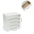 thumbnail image 2 of 4-Storey White Wood 40cm Lock Storage Cabinet Drawer Desktop Locker File Storage Cabinet, 2 of 10