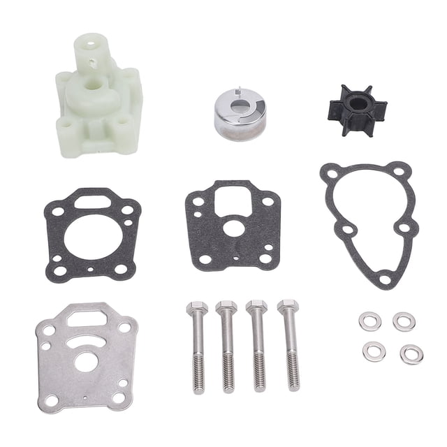 Water Pump Impeller Repair Kit, Rugged Water Pump Service Kit 15PCS Rubber 69-87322-2 for 4 Stroke MFS4A2 MFS4B