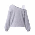 thumbnail image 6 of Girls Off The Shoulder Sweatshirt Asymmetrical Long Sleeve Cute Tops Fall Clothes for Teen Girls, 6 of 7