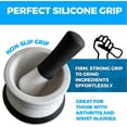 thumbnail image 2 of Cooler Kitchen Ez-Grip Ceramic and Silicone Mortar and Pestle Set, 2 of 9