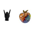 thumbnail image 1 of Escultura de gesto de roca, estatua de nórdico, señal de mano creativa, figura de fruta, obra de arte coleccionable, adorno para apartamento,, 1 of 8