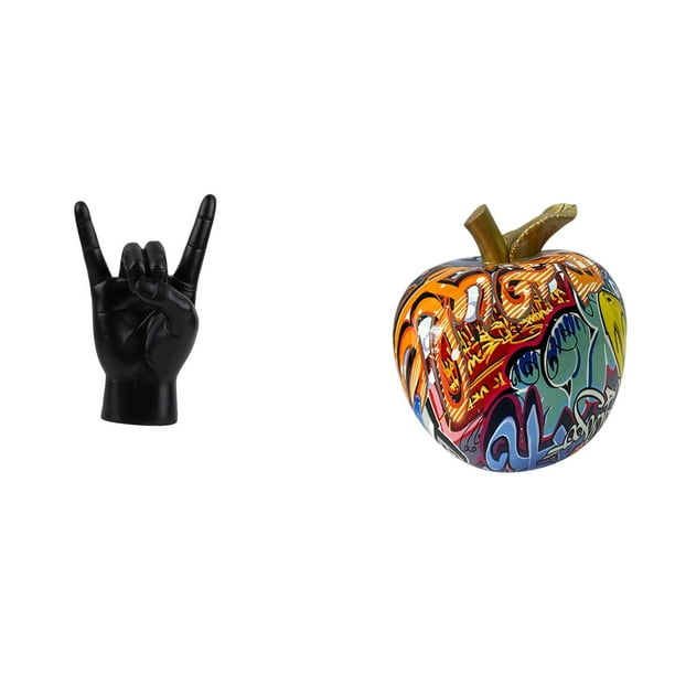 Escultura De Gesto De Roca, Estatua De Grafiti Nórdico, Señal De Mano Creativa, Figura De Fruta, Obra De Arte Coleccionable, Adorno Para Apartamento, Dormitorio, Restaurante, Mesa, Bar,