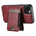 thumbnail image 5 of Compatible for Mag-Safe for iPhone 15 Wallet Case, Detachable PU Leather Wallet Case with Flip Card Holder, Stand Protective Phone Cover for Men Women Support Magnetic Car Mount, Red, 5 of 6