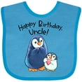 thumbnail image 3 of Inktastic Happy Birthday, Uncle Cute Penguins Boys or Girls Baby Bib, 3 of 4