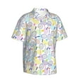 thumbnail image 2 of Color Tennis Racket Men'S 3d Print Casual Button Down Shirts, Novelty Hawaiian Short Sleeves M, 2 of 7