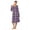 Grey Heather Plaid, variant on Women’s Knit Velour Long Sleeve Square Neck Nightgown with Pockets, Sizes XS-5X