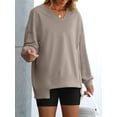 thumbnail image 4 of Luniro Women's Oversized Sweatshirts Long Sleeve V Neck Shirt Loose Trendy Fall Pullover Tops Size S-XXL, 4 of 9