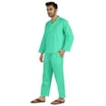 thumbnail image 3 of Inkmeso Pyjama Classique en Coton Uni Ensemble de Nuit Boutonné pour Hommes 2 Pcs, 3 of 7
