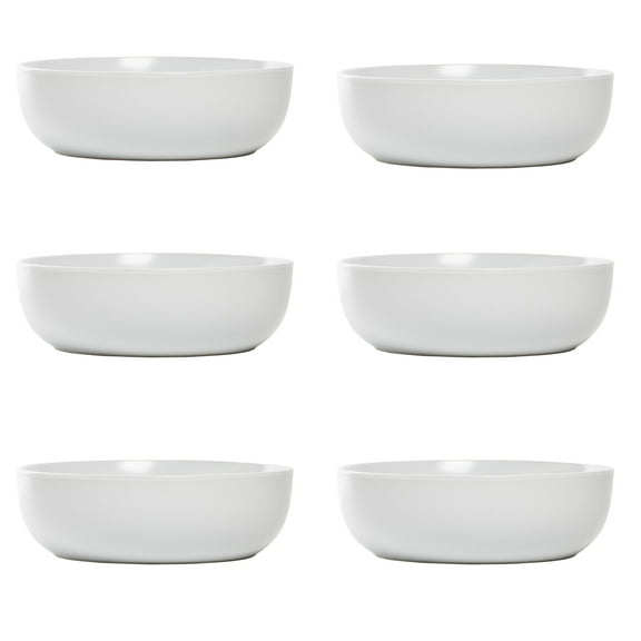 10 Strawberry Street Wazee Matte Coupe Dinnerware, Bowl, White,  Set of 6