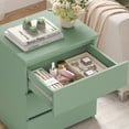 thumbnail image 6 of Homfa 3 Drawers Nightstand, Small Sofa Table, Wooden Storage Cabinet for Living Room, Green Finish, 6 of 9
