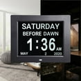 thumbnail image 2 of Yescom 8inch Large Digital LCD Day Clock 8 Alarm Dimmable Calendar for Elderly Dementia Wall Black, 2 of 9