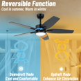 thumbnail image 3 of Ventilador de techo FANSHAIN de 107 cm con luz y control remoto, 3 of 7