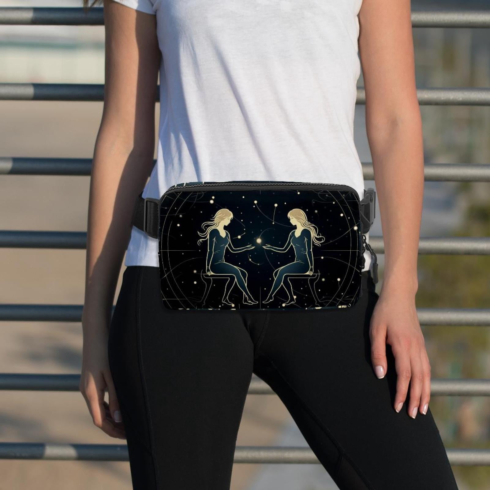 Gemini Money Belt Waist Bag Fanny Pack - Lightweight Adjustable with Extension Strap Unisex