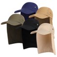thumbnail image 4 of Men UPF 50+ Sun Protection Cap Wide Brim Fishing Sun Cap Hat with Neck Flap, 4 of 8