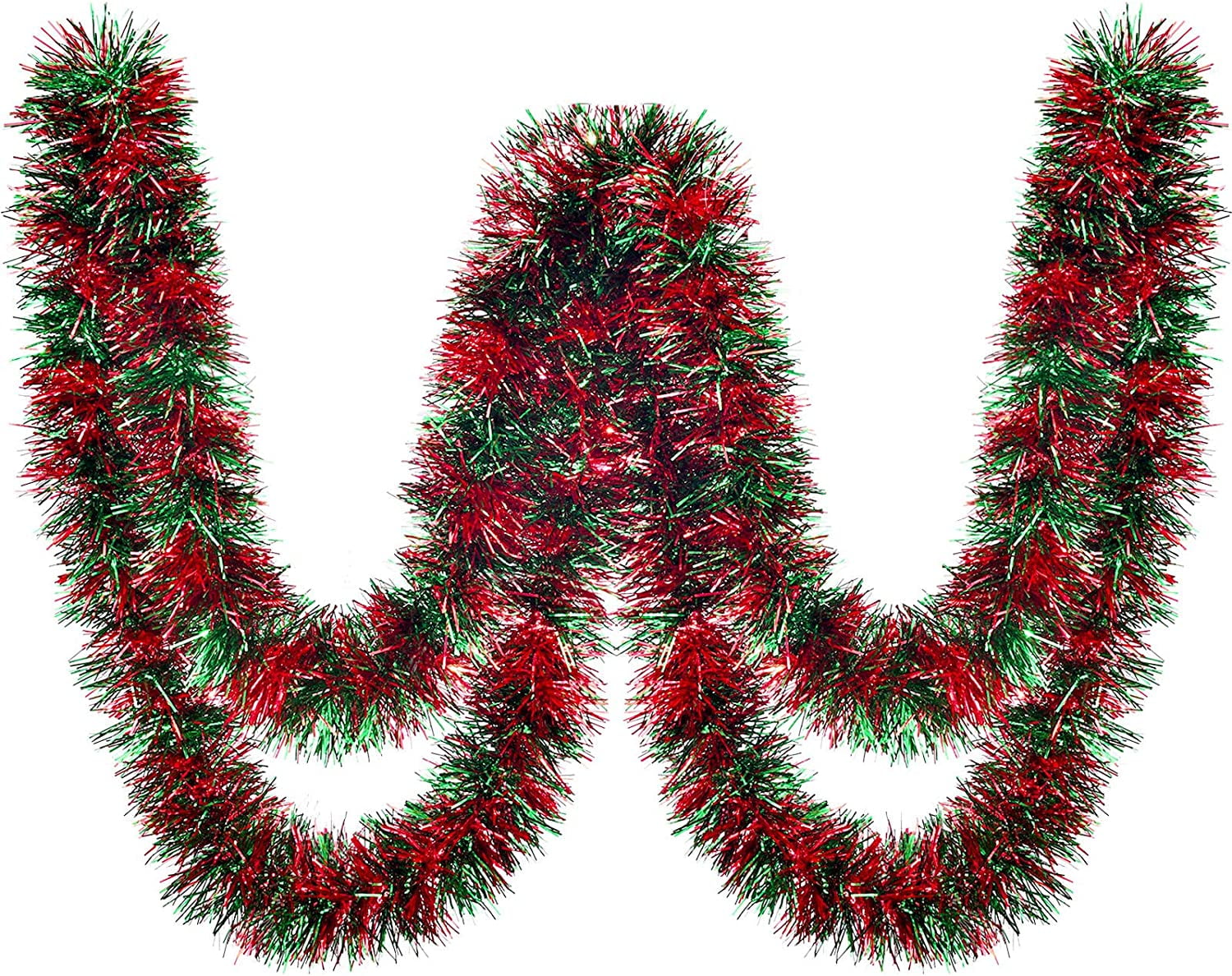 33FT Shiny Tinsel Garland Christmas Metallic Tinsel Garland Hanging Decoration for Christmas