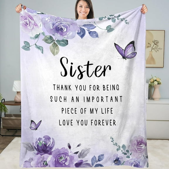 LHSHID Gifts for Sister Sister Blanket Sister Birthday Gifts from Sister Brother Gifts for Sisters to My Sister Blanket Best Sister Ever Gifts for Birthday Christmas 30"x40"