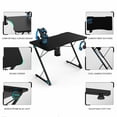 thumbnail image 4 of Gaming Desk, Z-Shaped Professional E-Sport Gamer Workstation,with LED Lights,Large Carbon Fiber Surface, Ergonomic PC Gaming Table,for Home Office,Living Room, 4 of 5