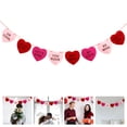 thumbnail image 3 of 1pc Valentine's Day Party Hanging Banner Romantic Heart-shaped Hanging Bunting, 3 of 8