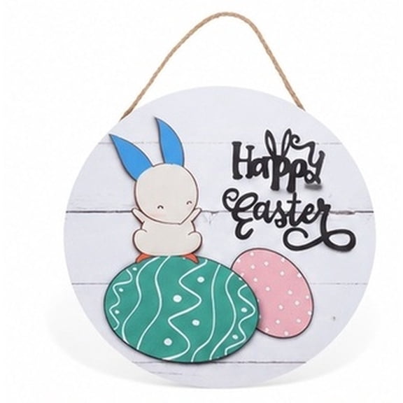 LOLIPPYY Easter Assorted Color Wooden Wall Sign Hanging Door Decor